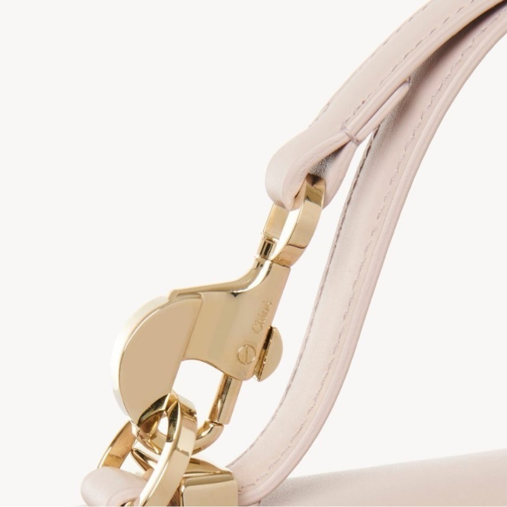 Chloé Nacha Small Top Handle Leather Bag in beige nude NWT - Picture 10 of 16